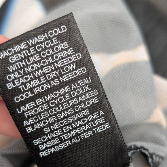 AFRM Women's Long Sleeve Power Mesh Top Shadow Floral Thumb Hole Size M - Picture 10 of 11